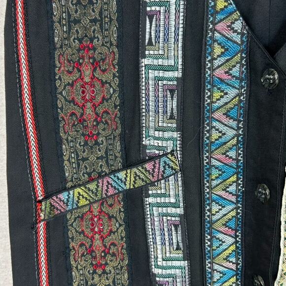 Vintage Agapo Womens Boho Vest Size S Western 90s Aztec Button Causal Abstract - Picture 3 of 9